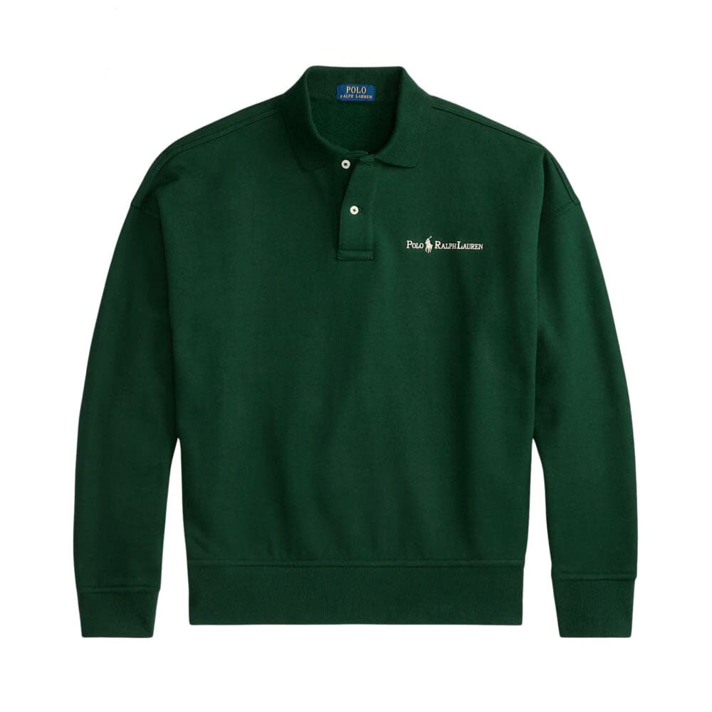 Men’s Relaxed Fit Cotton-Blend Collared Sweatshirt