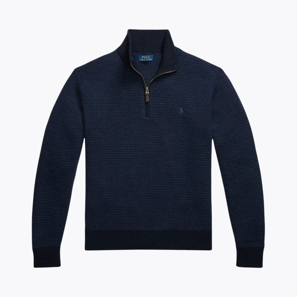Men’s Regular Fit Wool Quarter-Zip Sweater