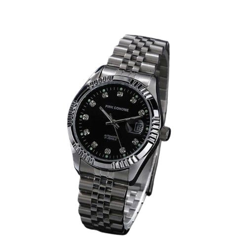 POEDAGAR Watch Pink Cohome Automatic