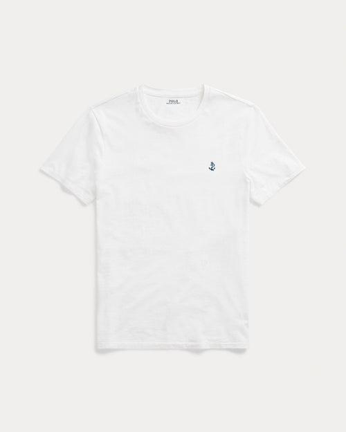 Slim fit jersey crew neck t-shirt   - White