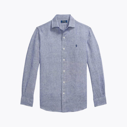 Men’s Tailored Linen Button-Down Shirt