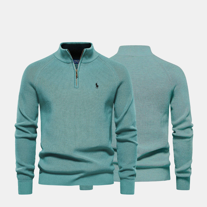 Men’s Zip Neck Knit Sweater