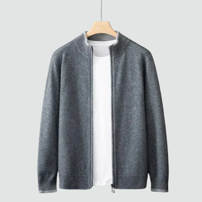 Old Money Pure Cashmere Zip Cardigan
