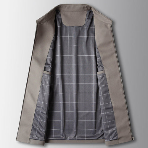 Old Money Lapel Business Executive Zipper Jacket