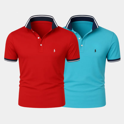 Men’s Slim Fit Cotton-Blend Shirt Duo - Buy 1, Get 1 Free