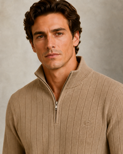 Ribbed Quarter-Zip Sweater — Norwood Heritage