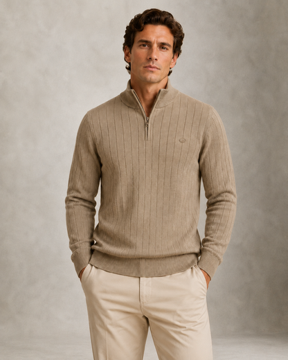 Ribbed Quarter-Zip Sweater — Norwood Heritage
