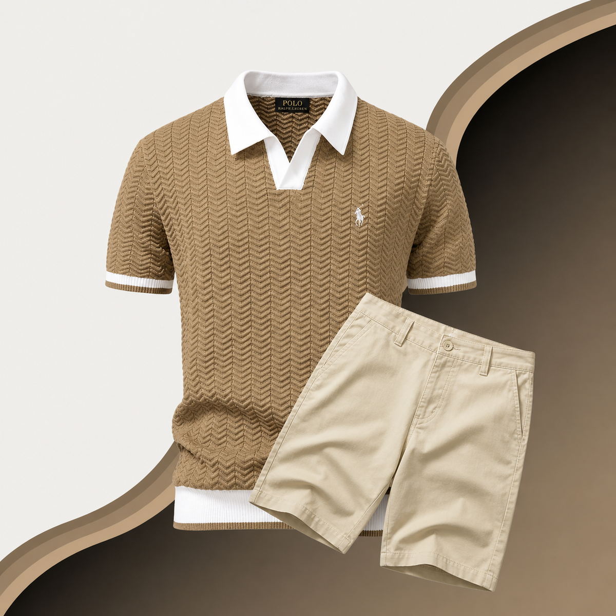 Men’s Slim Fit Cotton Shirt and Shorts Set