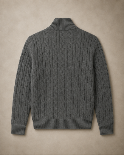 Men's Cable-Knit Quarter-Zip Sweater — Norwood Ashford