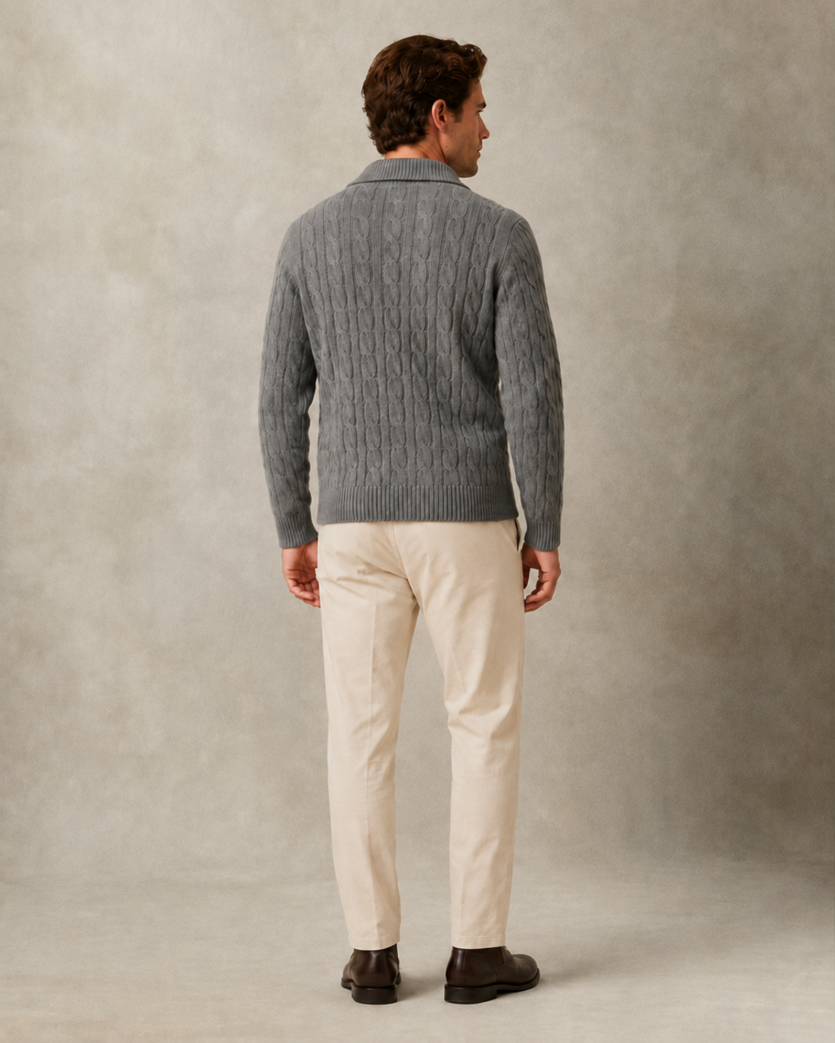 Men's Cable-Knit Quarter-Zip Sweater — Norwood Ashford