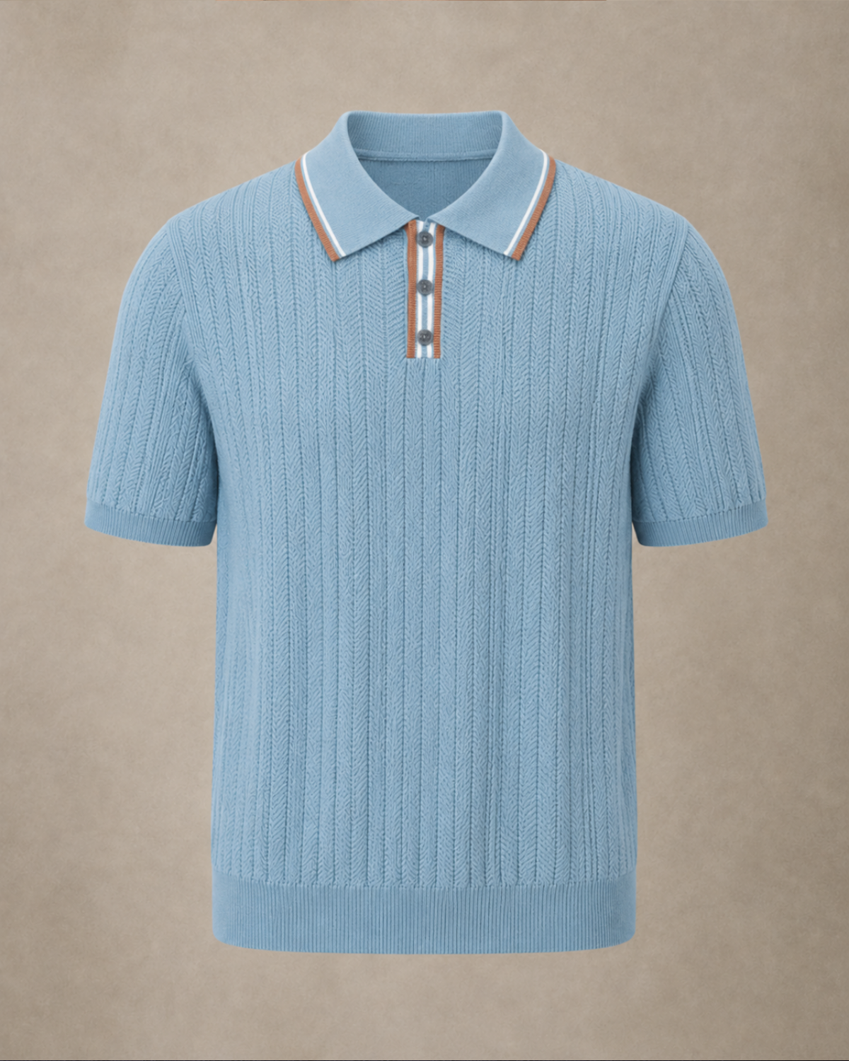 Knit Polo Shirt — Norwood Riviera (Light Blue)