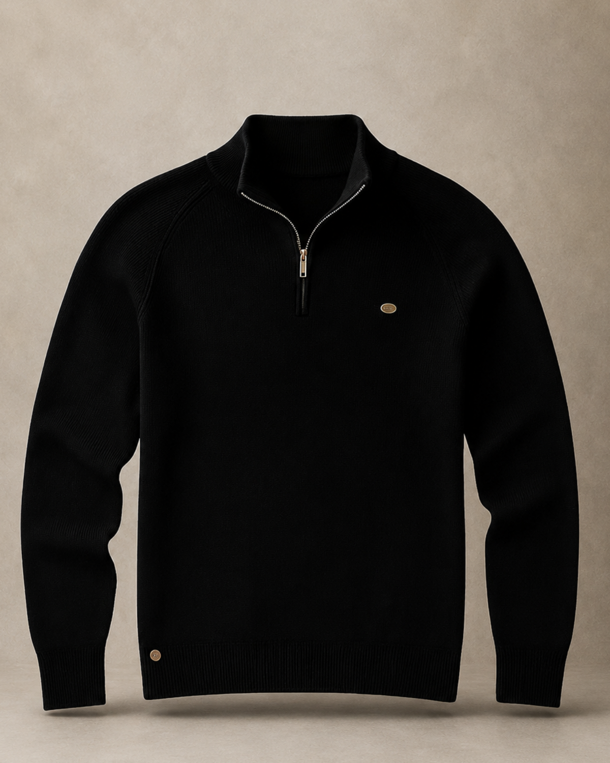Quarter-Zip Sweater Black — Norwood Fairfax