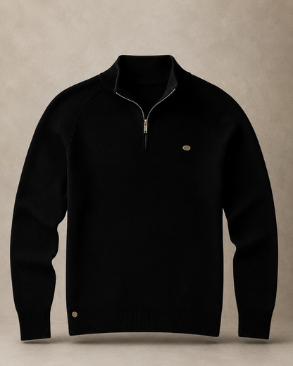 Quarter-Zip Sweater Black — Norwood Fairfax