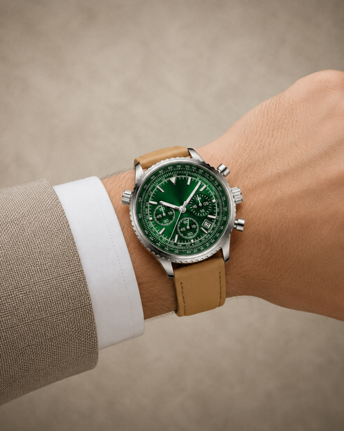 Men's Chronograph Leather Watch — Norwood Bellatour