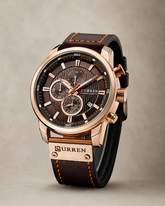 Men's Chronograph Premium Leather Watch — Norwood Dominus
