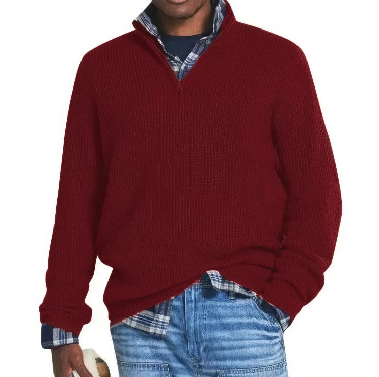Old Money Knit Zip Sweater