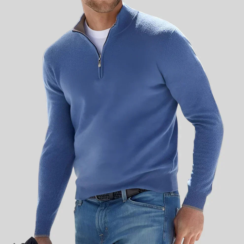 Old Money Zipped Sweater