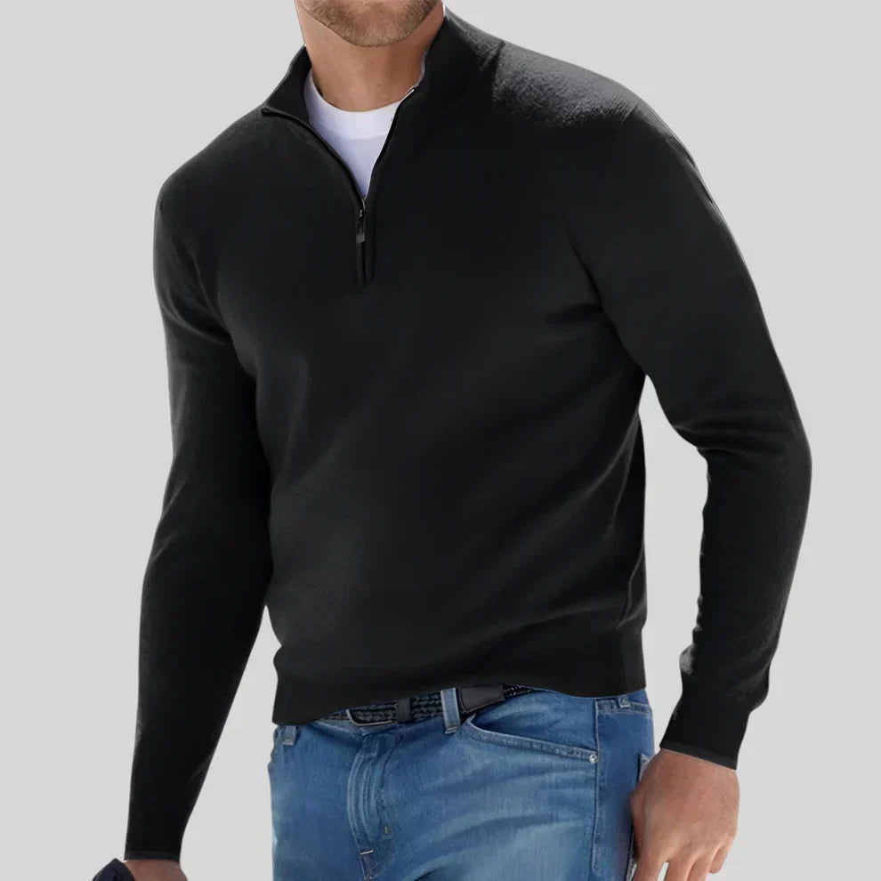 Old Money Zipped Sweater