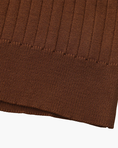 Premium Ribbed Knit Polo