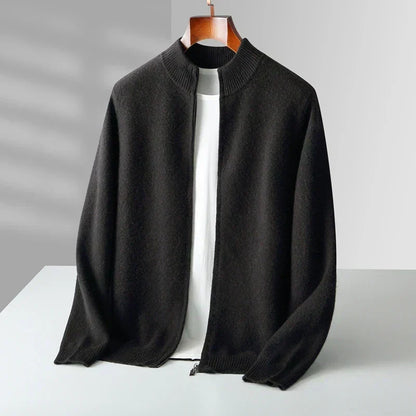 Old Money Men’s Cashmere Zip Jacket