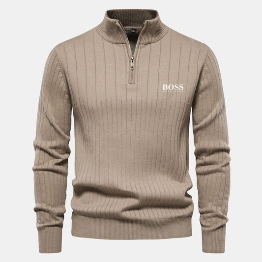 HB Zip Classic Knit Sweater