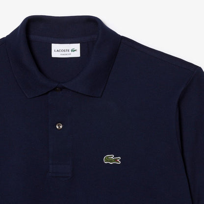 Pique Cotton Polo Shirt navy