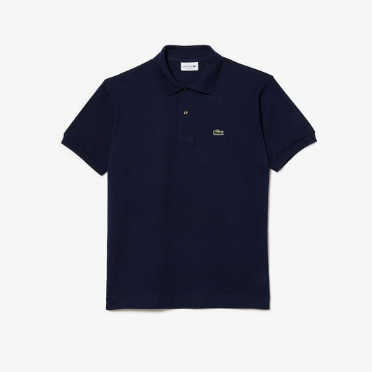 Pique Cotton Polo Shirt navy