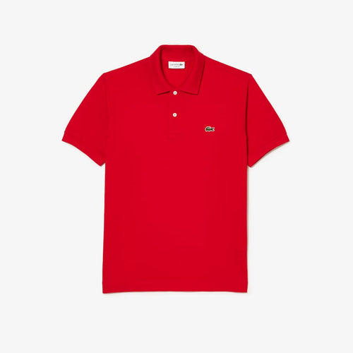 Pique Cotton Polo Shirt red