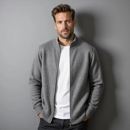 Old Money Pure Cashmere Zip Cardigan