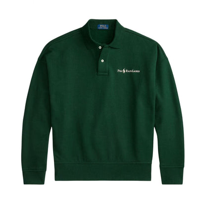Men’s Relaxed Fit Cotton-Blend Collared Sweatshirt