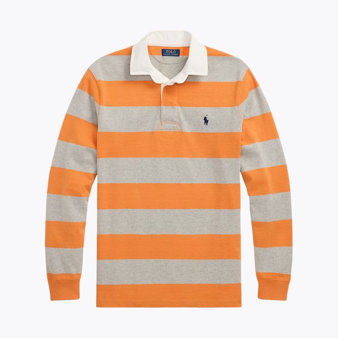Men’s Classic Fit Striped Cotton Rugby Shirt