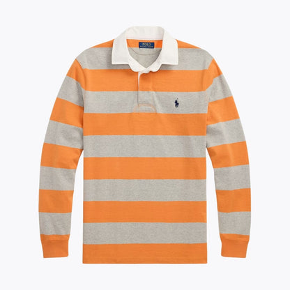 Men’s Classic Fit Striped Cotton Rugby Shirt