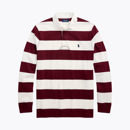 Men’s Classic Fit Striped Cotton Rugby Shirt
