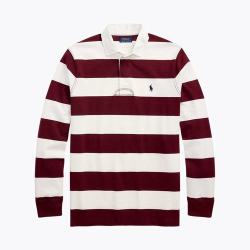 Men’s Classic Fit Striped Cotton Rugby Shirt