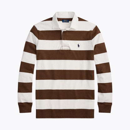 Men’s Classic Fit Striped Cotton Rugby Shirt