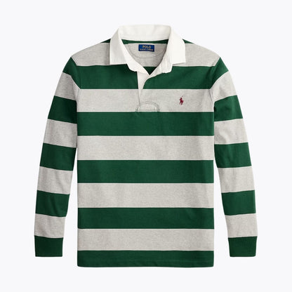 Men’s Classic Fit Striped Cotton Rugby Shirt