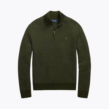 Men’s Regular Fit Wool Quarter-Zip Sweater