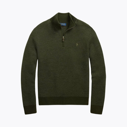 Men’s Regular Fit Wool Quarter-Zip Sweater