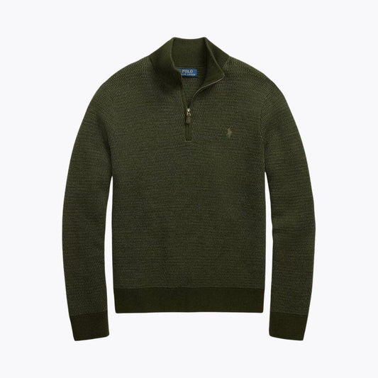 Men’s Regular Fit Wool Quarter-Zip Sweater