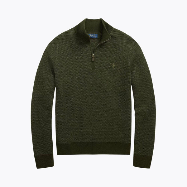 Men’s Regular Fit Wool Quarter-Zip Sweater