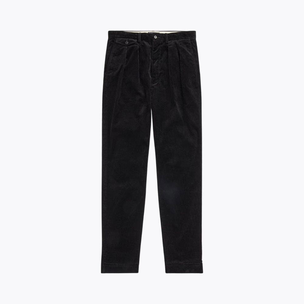 Men’s Relaxed Fit Pleated Cotton Corduroy Pants