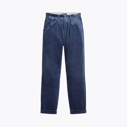 Men’s Relaxed Fit Pleated Cotton Corduroy Pants