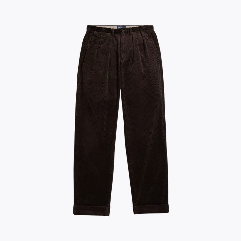 Men’s Relaxed Fit Pleated Cotton Corduroy Pants