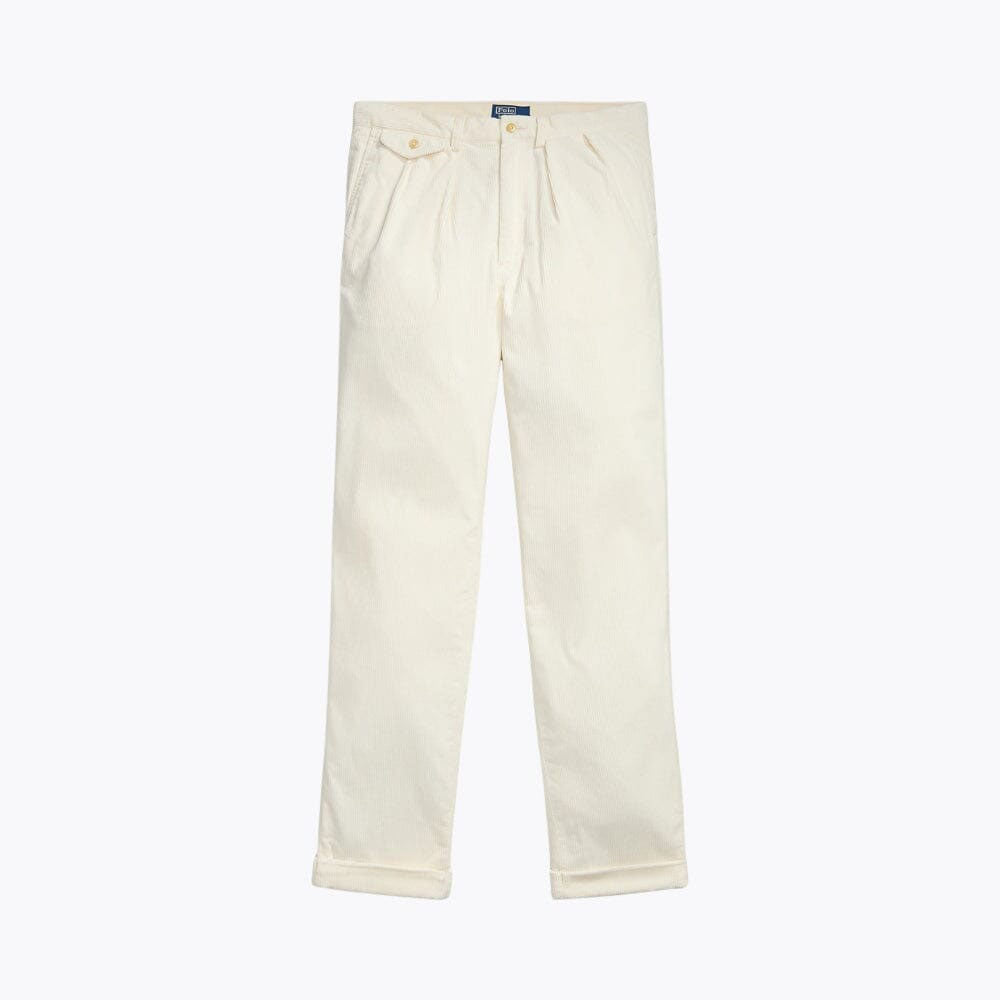 Men’s Relaxed Fit Pleated Cotton Corduroy Pants