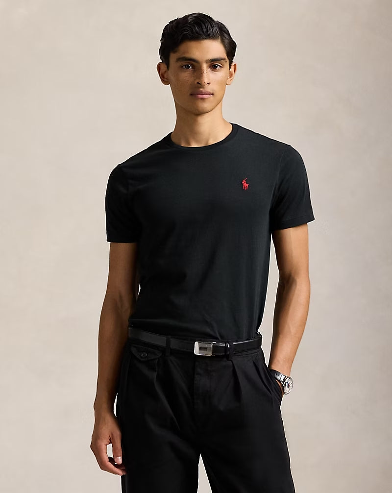 Men’s Slim Fit Cotton Crewneck T-Shirt Black