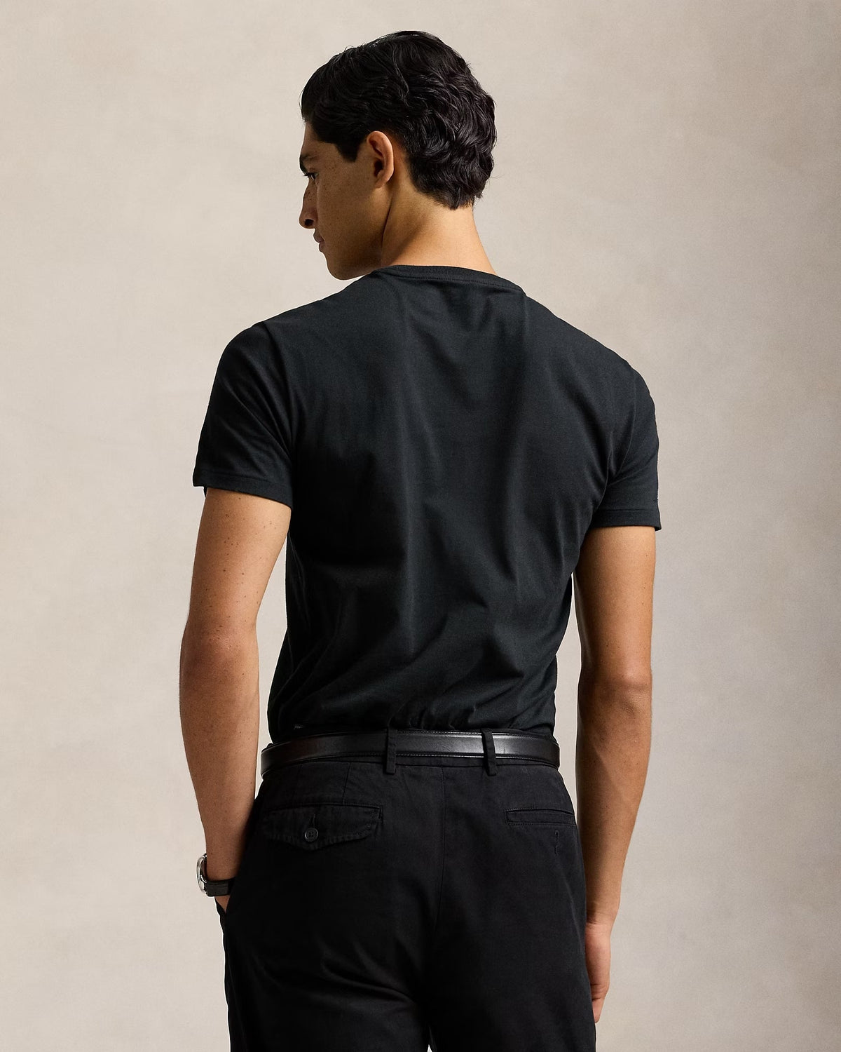 Men’s Slim Fit Cotton Crewneck T-Shirt Black