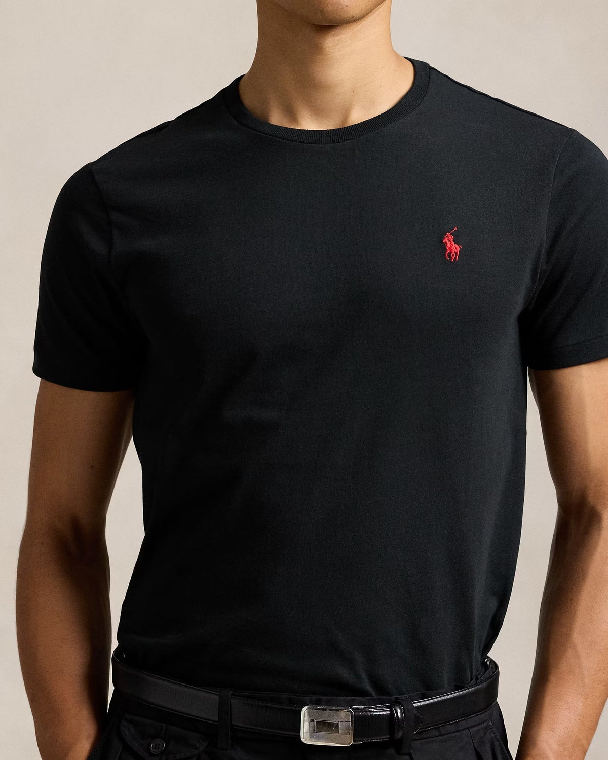Men’s Slim Fit Cotton Crewneck T-Shirt Black