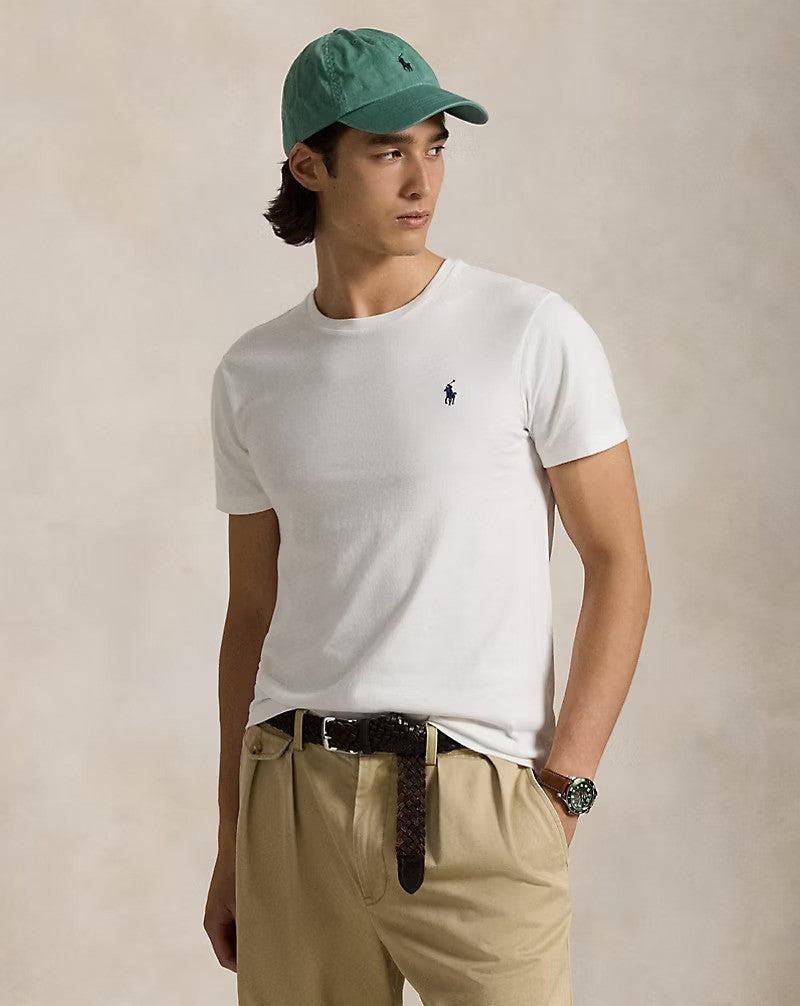 Slim fit jersey crew neck t-shirt  RL - White