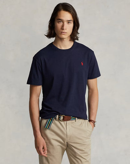 Men’s Slim Fit Cotton Crewneck T-Shirt Navy blue