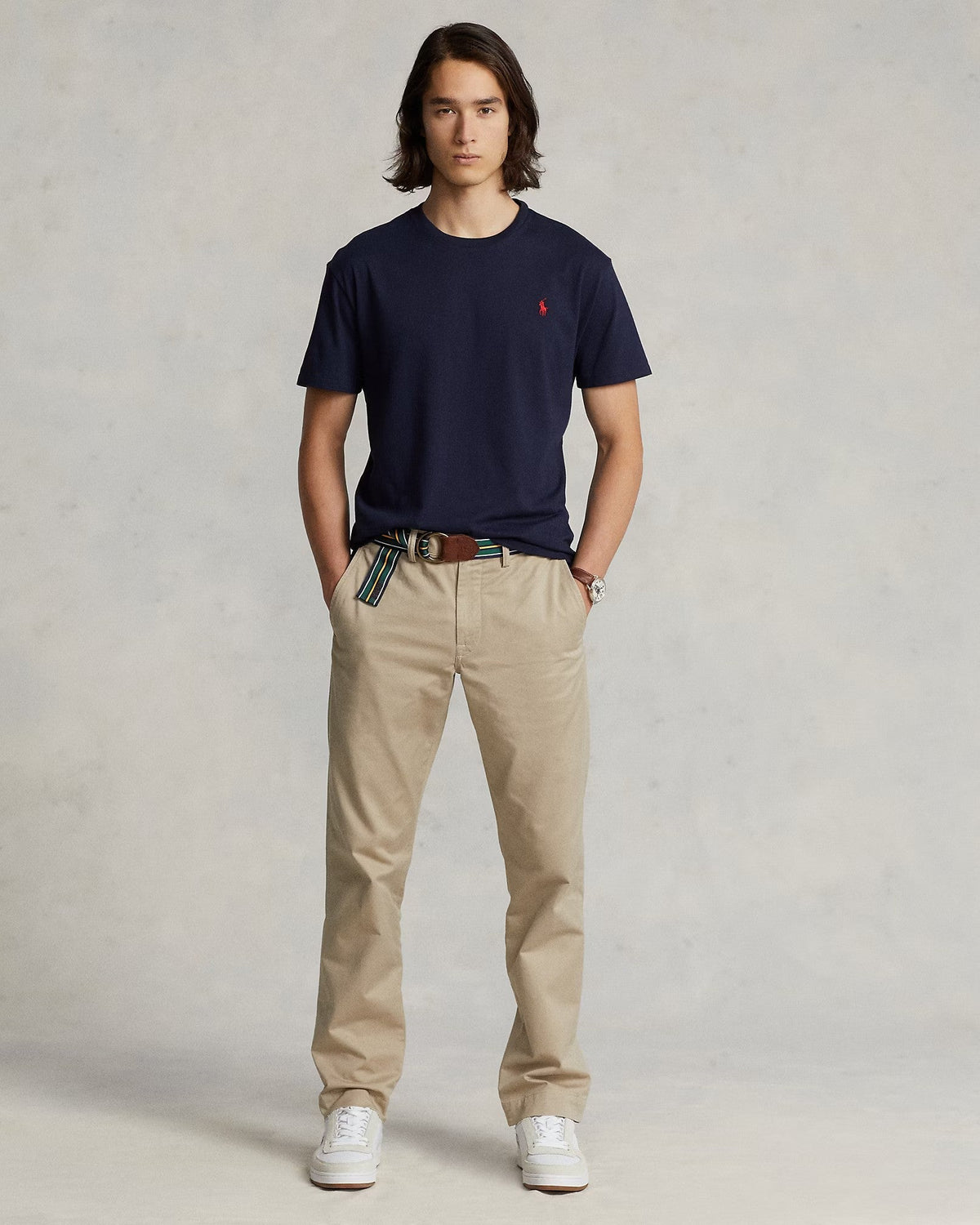 Men’s Slim Fit Cotton Crewneck T-Shirt Navy blue